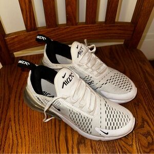 Nike Air Max 270 White and Black Athletic Shoes - Women’s 7.5